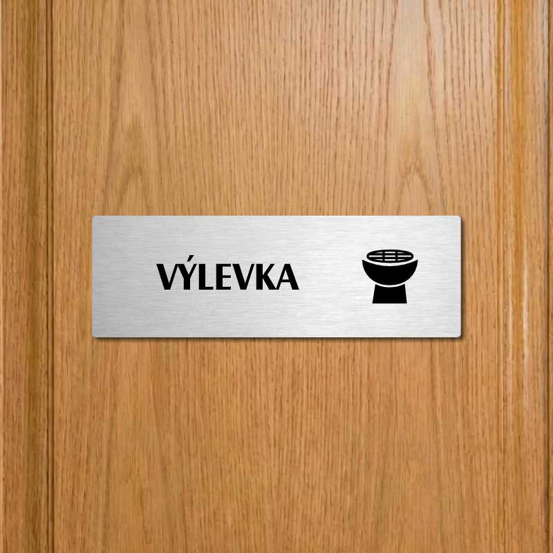 Výlevka, 200x66mm, zlatá popiska s okrasným rámečkem  